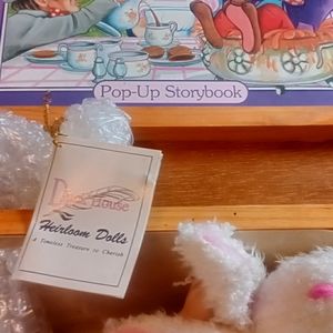 Vintage Alice in wonderland doll and book